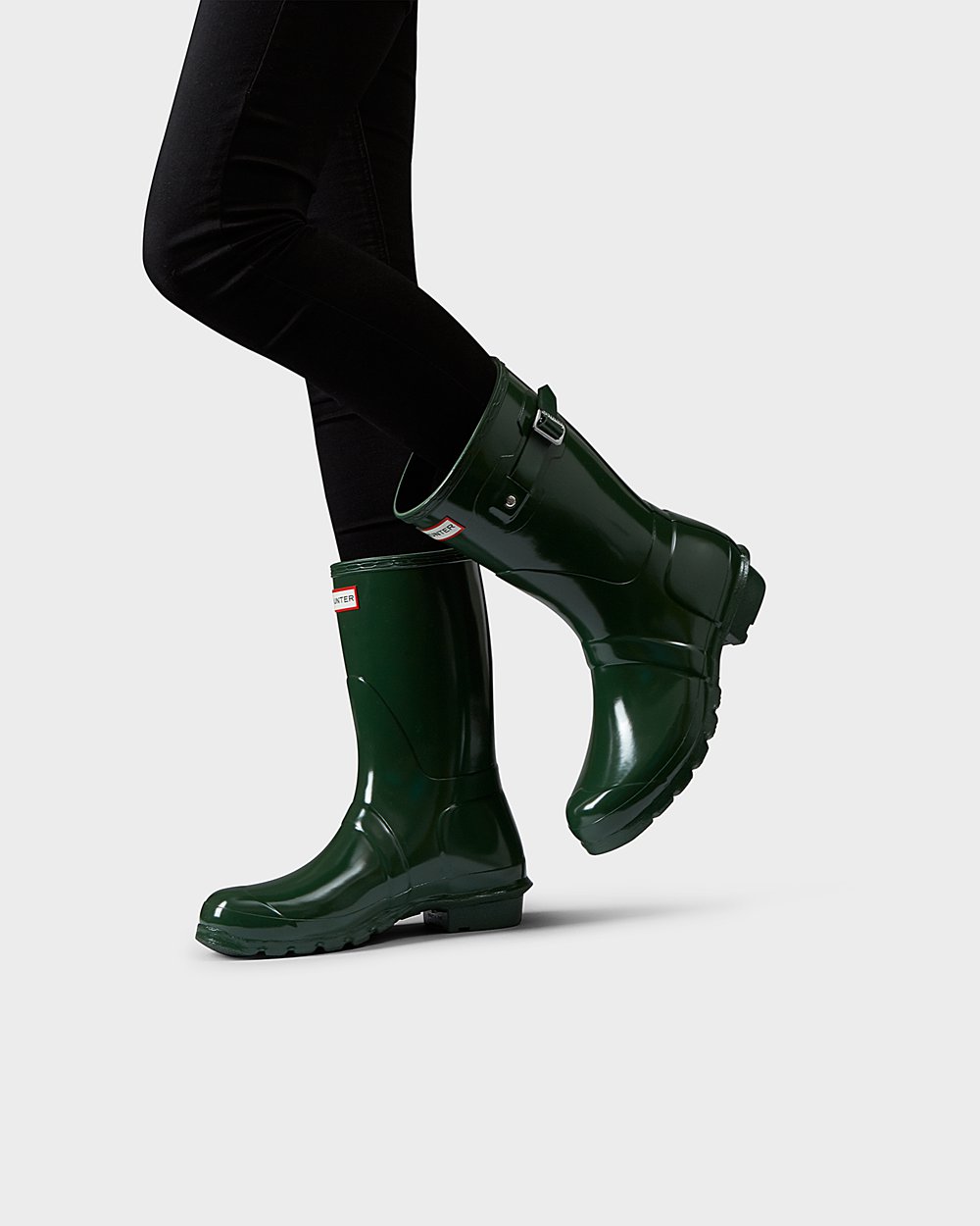 Botas De Cortas Original Gloss Hunter Mujer - Verdes - 425130TJC